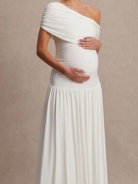 Elegant One-Shoulder Club London Maternity Dress
